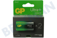 GP GPULP13A159C2 LR20 D batterij GP Alkaline Ultra Plus 1,5V 2 stuks geschikt voor o.a. Ultra Plus Alkaline