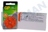 GP GPZA13F465C6  ZA13 Gehoorapparaat batterijen ZA13 - 6 knoopcellen geschikt voor o.a. ZA13 Oranje Hoorbatterij