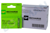 GP GPRCH65AAA498C4  HR03 Recharge AAA 650 geschikt voor o.a. 650mAh NiMH