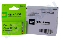 GP GPRCH80AAA667C4  HR03 Recharge AAA 800 geschikt voor o.a. 800mAh NiMH
