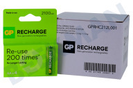 GP GPRCH210AA650C4  HR06 Recharge AA 2100 geschikt voor o.a. 2100mAh NiMH