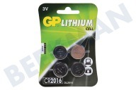 GP GPCR2016STD329C4  CR2016 CR2016 GP Lithium knoopcel 3V geschikt voor o.a. DL2016 Lithium