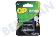GP GPCR123APRO476C2 CR123A CR123A batterij GP Lithium 2 stuks geschikt voor o.a. Lithium