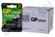 GP GPCR9VSTD565C1 6LR61  Batterij 9V geschikt voor o.a. E blokje Lithium *10 jr mbt rookmelder*