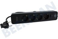 Brennenstuhl 1153240106  Tafelcontactdoos geschikt voor o.a. 4-voudig, max. 3500W, 2 USB-C Ecolor Zwart 1,5 meter 3x1,5 geschikt voor o.a. 4-voudig, max. 3500W, 2 USB-C