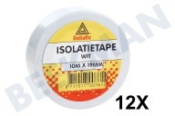 Deltafix 761  Tape geschikt voor o.a. Zelfklevend 10mx19mm Isolatieband wit geschikt voor o.a. Zelfklevend 10mx19mm