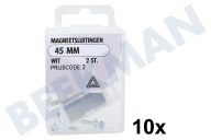 Deltafix 11035  Magneetsluiting geschikt voor o.a. 45 mm Magneet sluiting wit geschikt voor o.a. 45 mm
