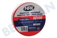 HPX IR1920  52100 PVC Isolatietape Rood 19mm x 20m geschikt voor o.a. Isolatietape, 19mm x 20 meter
