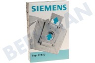 Siemens 461407, 00461407 Stofzuiger Stofzuigerzak geschikt voor o.a. VS 52-58-Optima 500-HS 22 S  Type E,F,D vierkant MF geschikt voor o.a. VS 52-58-Optima 500-HS 22