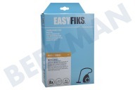 Easyfiks 461407 Stofzuiger Stofzuigerzak geschikt voor o.a. VS 52-58-Optima- Micro Fleece 8 stuks Nw Stijl geschikt voor o.a. VS 52-58-Optima-
