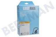 Easyfiks 468264  Stofzuigerzak geschikt voor o.a. VS6 Ergomaxx Type P Micro Fleece 8 stuks Nw Stijl geschikt voor o.a. VS6 Ergomaxx