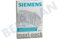 Siemens 460761, 00460761 Stofzuiger Stofzuigerzak geschikt voor o.a. Flexa41  BHS4110 S type S + hyg.filter geschikt voor o.a. Flexa41  BHS4110