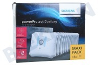 Siemens 17002855 Stofzuigertoestel VZ16GALL PowerProtect Dustbag Maxi Pack geschikt voor o.a. Alle type G Series