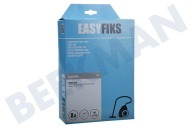 Easyfiks  Stofzuigerzak geschikt voor o.a. VC 6200-6211E-6213STE-550 Micro Fleece 8 stuks Nw Stijl geschikt voor o.a. VC 6200-6211E-6213STE-550