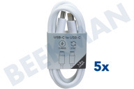 Musthavz  MHMTGCAB602WHT Musthavz to Go USB-C to USB-C Kabel 1,0 meter, wit geschikt voor o.a. USB-C naar USB-C