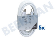 Musthavz  MHMTGCAB603WHT Musthavz to Go USB-C to USB-C Kabel 2,0 meter, wit geschikt voor o.a. USB-C naar USB-C