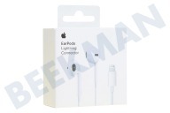 Apple  MMTN2ZM/A Apple EarPod met lightning connector geschikt voor o.a. Wit, ingebouwde afstandsbediening en microfoon
