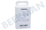Samsung SAM-10315-PK  EP-DA705BWEGWW USB-C naar USB-C Kabel, 1 Meter, Wit geschikt voor o.a. laden en gegevensoverdracht