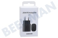 Samsung SAM-10331-PK  EP-TA800NBEGEU Samsung USB-C Travel Adapter, Zwart geschikt voor o.a. USB-C