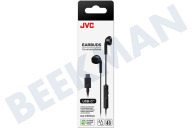 JVC HAFR17UCBU Oortje HA-FR17UB Smartphone Earbuds USB-C, Zwart geschikt voor o.a. USB-C