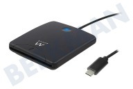 Ewent  EW1055 USB-C Smartcard ID Reader geschikt voor o.a. Windows, macOS