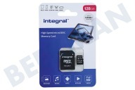 Integral INMSDX128G-100V10  V10 High Speed micro SDHC Card 128GB geschikt voor o.a. Micro SDHC card 128GB 100MB/s
