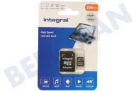 Integral  INMSDX256G-100V30 V30 High Speed micro SDHC Card 256GB geschikt voor o.a. Micro SDHC card 256GB 100MB/s