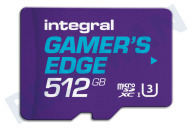Integral INMSDX512G10-180V30GE  INMSDX256G10-100V30GE 512GB V30 Gamer's Edge microSDXC Card - Class 10 geschikt voor o.a. Class 10, Nintendo Switch