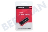 Integral INFD64GBBLK3.0  Memory stick geschikt voor o.a. USB 3.0 64GB USB Flash Drive Zwart geschikt voor o.a. USB 3.0