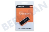 Integral INFD256GBBLK3.0  Memory stick geschikt voor o.a. USB 3.0 256GB USB Flash Drive Zwart geschikt voor o.a. USB 3.0