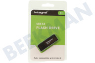 Integral INFD1TBBLK3.0  Memory stick geschikt voor o.a. USB 3.0 1TB USB Flash Drive Zwart geschikt voor o.a. USB 3.0