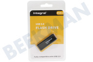 Integral INFD512GBBLK3.0  Memory stick geschikt voor o.a. USB 3.0 512GB USB Flash Drive Zwart geschikt voor o.a. USB 3.0
