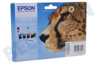 Epson 2666327 Epson printer Inktcartridge geschikt voor o.a. D78, DX4050, DX4400 T0715 Multipack BK/C/M/Y geschikt voor o.a. D78, DX4050, DX4400
