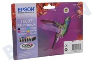 Epson EPST080740 Epson printer Inktcartridge geschikt voor o.a. Stylus Photo P50, PX650 T0807 Multipack geschikt voor o.a. Stylus Photo P50, PX650