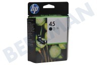 Hewlett Packard HP-51645A HP 45  Inktcartridge geschikt voor o.a. Deskjet 800 series No. 45 Black geschikt voor o.a. Deskjet 800 series