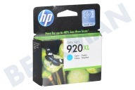 HP Hewlett-Packard CD972AE HP 920 XL Cyan HP printer Inktcartridge geschikt voor o.a. Officejet 6000, 6500 No. 920 XL Cyan geschikt voor o.a. Officejet 6000, 6500