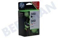 HP 300 Combi Black + Color Inktcartridge geschikt voor o.a. Deskjet D1660, D2560, D2660 No. 300 Black + Color