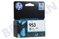 HP Hewlett-Packard 2621286 HP printer F6U12AE HP 953 Cyan geschikt voor o.a. Officejet Pro 8210, 8218, 8710