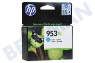 HP Hewlett-Packard 2551984 HP printer F6U16AE HP 953XL Cyan geschikt voor o.a. Officejet Pro 8210, 8218, 8710