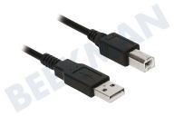 Universeel  EC2403 USB 2.0 A male - USB B male, 3.0 Meter geschikt voor o.a. Versie 2.0, 3.0 Meter