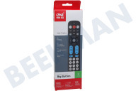 One For All URC6821 URC 6821 Universele  Afstandsbediening Big Button geschikt voor o.a. 2 apparaten, TV, Set Top Box, IR Streamer