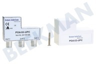 Braun Telecom A160033 POA 3 UPC  Verdeel element geschikt voor o.a. CAI huisinstallatie Push on IEC 3-weg splitter geschikt voor o.a. CAI huisinstallatie