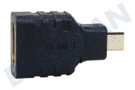 Universeel  Verloopstekker, HDMI A Female - Micro HDMI D Male geschikt voor o.a. Verloopstekker