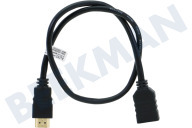 Universeel  HDMI 1.4 Kabel geschikt voor o.a. 0.5 Meter, High Speed met Ethernet, Verguld HDMI A Male - HDMI A Female geschikt voor o.a. 0.5 Meter, High Speed met Ethernet, Verguld