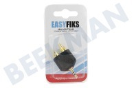 Easyfiks  Jack Verloopstekker 3.5mm Male-2x Tulp RCA Male geschikt voor o.a. Verloopstekker