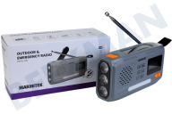 Marmitek  25008643 RESQ100 Noodradio geschikt voor o.a. Opwindbaar, Batterij 4500mAh Lithium-Ion, Solar