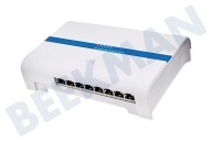 Hirschmann 695020395 CAS 8 8 Poorts Gigabit  Switch Incl. 4 Poorten over Ethernet geschikt voor o.a. CAS 8 Shop, PoE