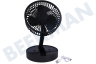 Benson 014539  Ventilator geschikt voor o.a. Oplaadbaar, Opvouwbaar, Zwart Telescopisch geschikt voor o.a. Oplaadbaar, Opvouwbaar, Zwart