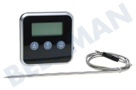 Universeel 9029794063  E4KTD001 Digitale vleesthermometer geschikt voor o.a. Max. temperatuur 250 graden, 99 minuten afteltimer