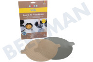 NoStik  1 FFF 488 Round Air Fryer Liner, 2 stuks geschikt voor o.a. Bak- & Beschermfolie, rond, 2 stuks